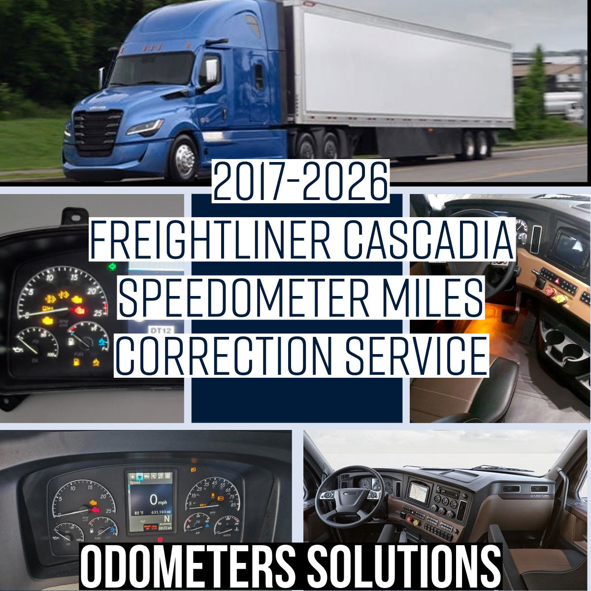 2017-2026 Freightliner CASCADIA Speedometer Miles correction service