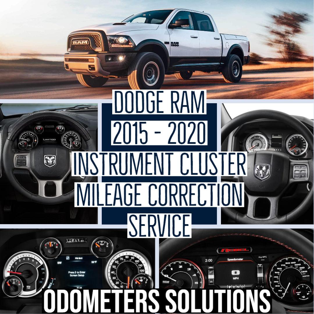 DODGE RAM 2015 - 2023 Instrument Gauge Cluster Mileage and Hours Correction Service - Odometers Solutions 