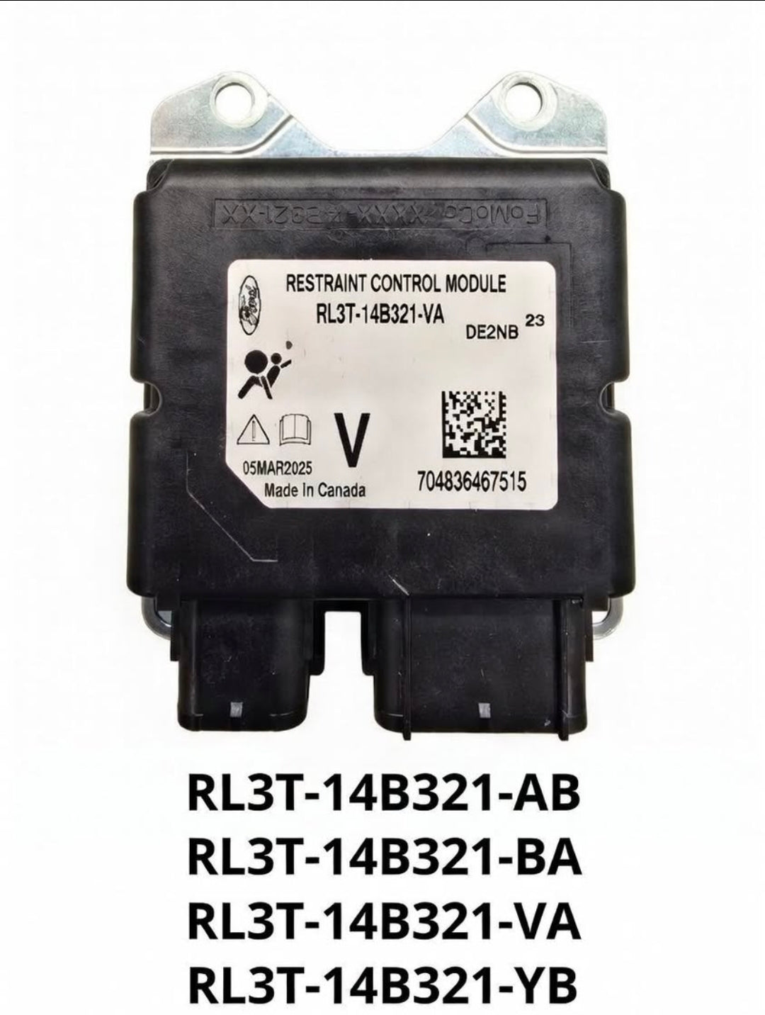 RCM CRASH DATA CLEAR for 2024 2025 2026 FORD F150 F250