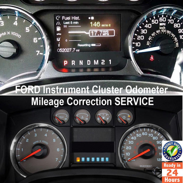 FORD 1998-2021 Instrument Gauge Cluster Mileage Correction/Programming Service - Odometers Solutions 