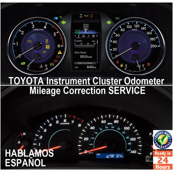 TOYOTA 1996-2021 Instrument Gauge Cluster Mileage Correction/Programming Service - Odometers Solutions 