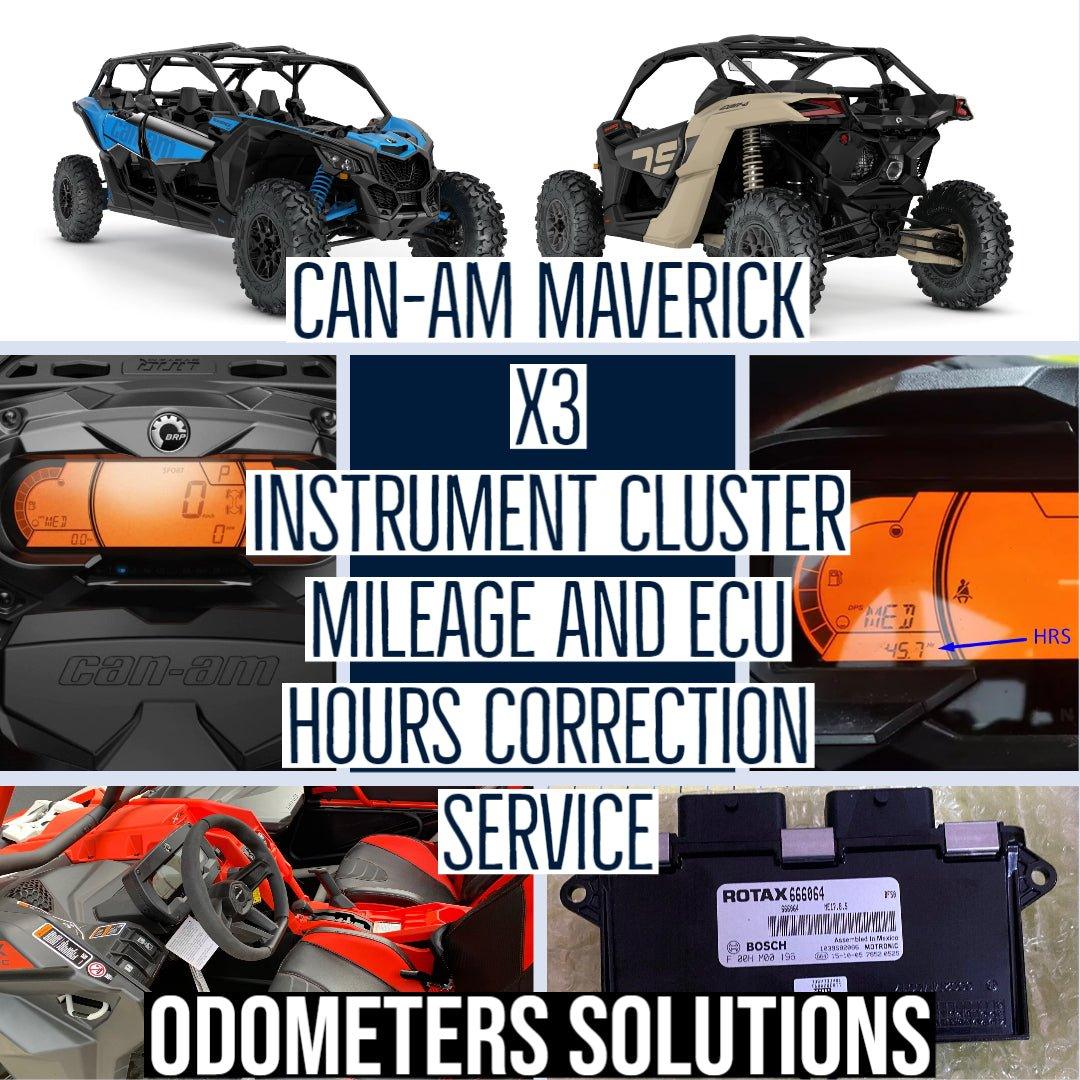 BRP Can-Am Maverick X3 Instrument Cluster Mileage and ECU Hours Correction Service - Odometers Solutions