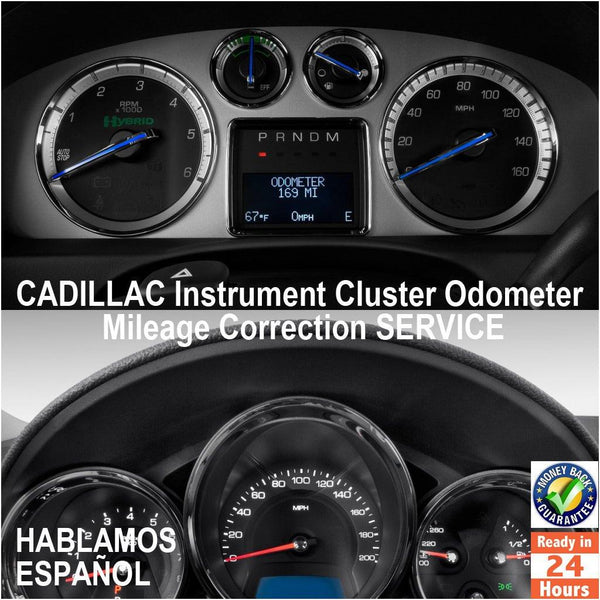 CADILLAC ESCALADE 1999-2017 Instrument Gauge Cluster Mileage Correction/Programming Service - Odometers Solutions