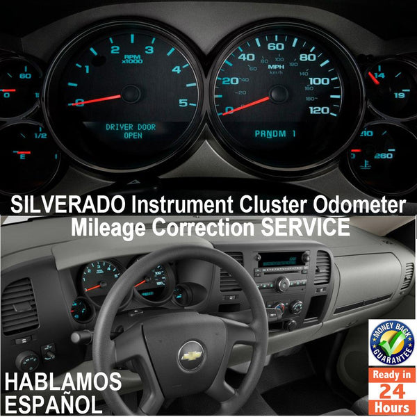 SILVERADO 1998-2017 Instrument Gauge Cluster Mileage Correction/Programming Service - Odometers Solutions 